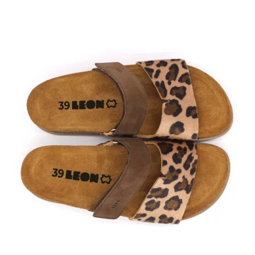 Leon Comfortstep 7021 barna női bőr papucs 36-41 -Birkenstockhoz hasonlatos talppal