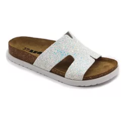   Leon Comfortstep 7030 fehér női bőr papucs 36-41 -Birkenstockhoz hasonlatos talppal