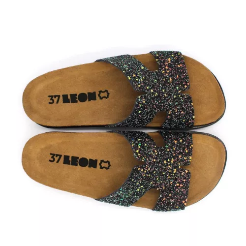 Leon Comfortstep 7030 fekete női bőr papucs 36-41 -Birkenstockhoz hasonlatos talppal