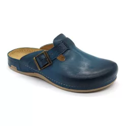 Leon Comfortstep 707 kék férfi bőr papucs 41-47