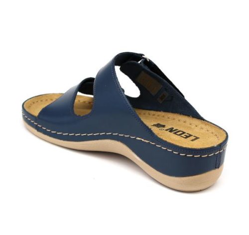 Leon Comfortstep 905 kék női bőr papucs 36, 40, 41