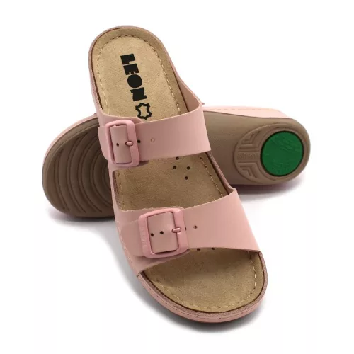 Leon Comfortstep 908 női rose bőr papucs 36-42