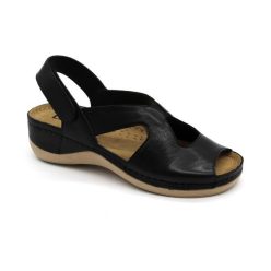 Leon Comfortstep 924 fekete női bőr szandál 36-39