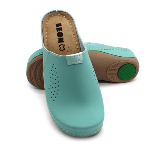 Leon Comfortstep 930 türkiz női bőr klumpa 35-42