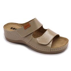 Leon Comfortstep 931 cappucino lakk női bőr papucs 35-42