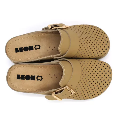Leon Comfortstep 940 bézs női bőr klumpa 36-41