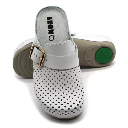 Leon Comfortstep 940 fehér női bőr klumpa 36-41