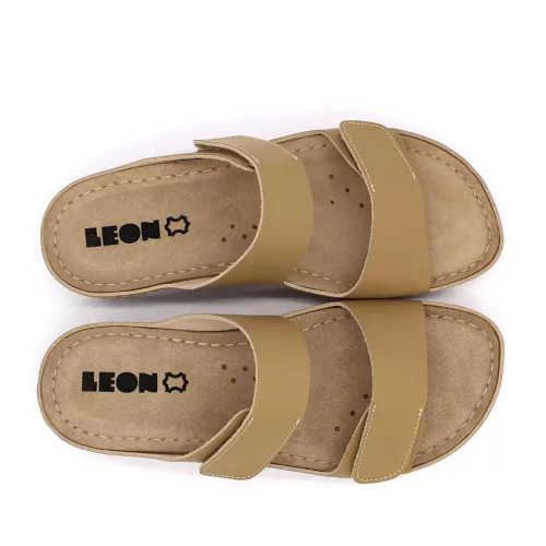 Leon Comfortstep 954 bézs női bőr papucs 36-41