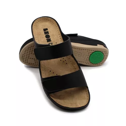 Leon Comfortstep 954 fekete női bőr papucs 36-41