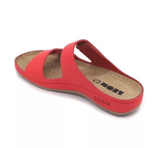 Leon Comfortstep 954 piros női bőr papucs 36-41