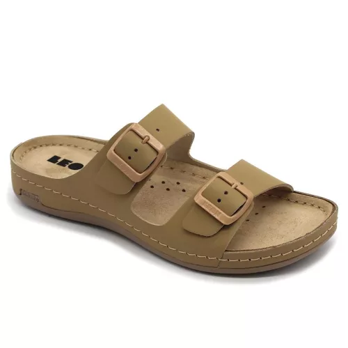 Leon Comfortstep 955 női bézs bőr papucs 37-41