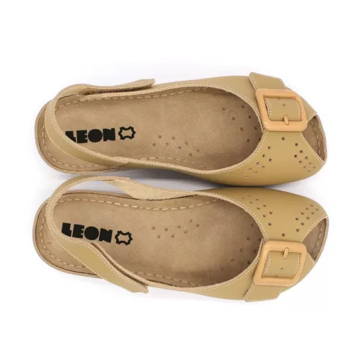 Leon Comfortstep 968 női bézs bőr szandál 36-40
