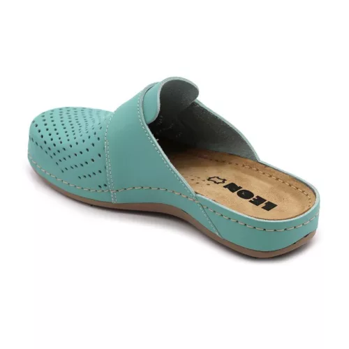 Leon Comfortstep 970 türkiz női bőr klumpa 36-41