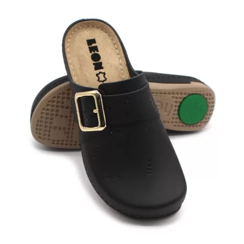 Leon Comfortstep 971 fekete női bőr klumpa 36-41