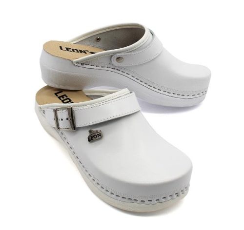 Leon Comforstep V202 fehér zárt női bőr klumpa 36-41 