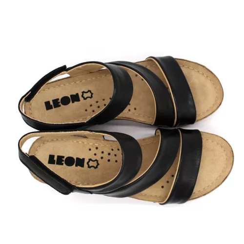 LEON Comfort női bőr szandál 1020