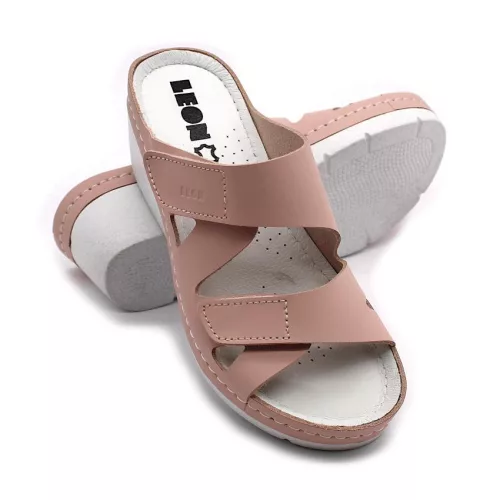 LEON Comfort női bőr papucs 1004