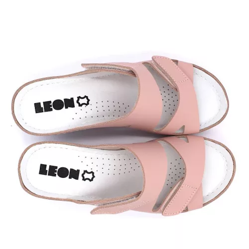 LEON Comfort női bőr papucs 1004