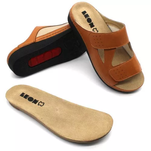 LEON Comfort női bőr papucs 5010