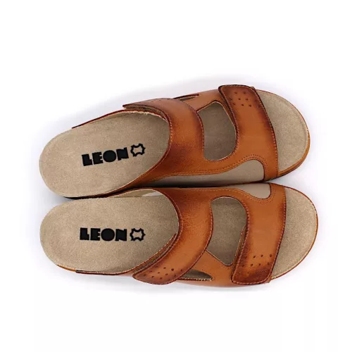 LEON Comfort női bőr papucs 5010