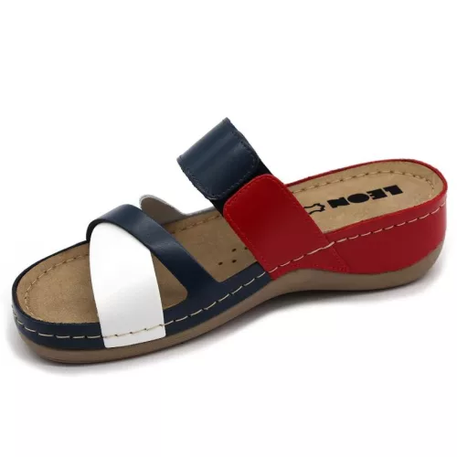 LEON Comfort női bőr papucs 909