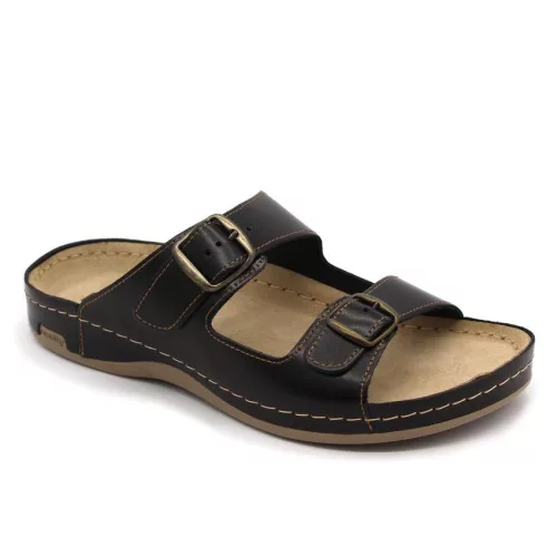 LEON Comfort férfi bőr papucs 702