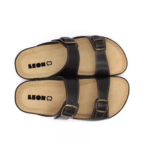 LEON Comfort férfi bőr papucs 702