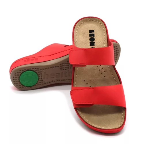 LEON Comfort női bőr papucs 954