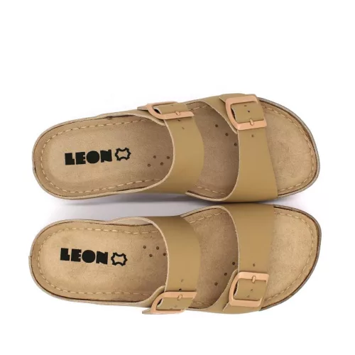 LEON Comfort női bőr papucs 955