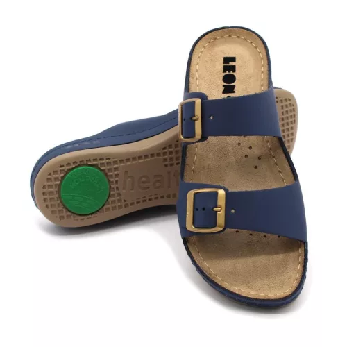 LEON Comfort női bőr papucs 955