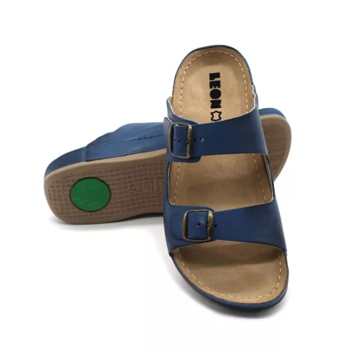 LEON Comfort férfi bőr papucs 703