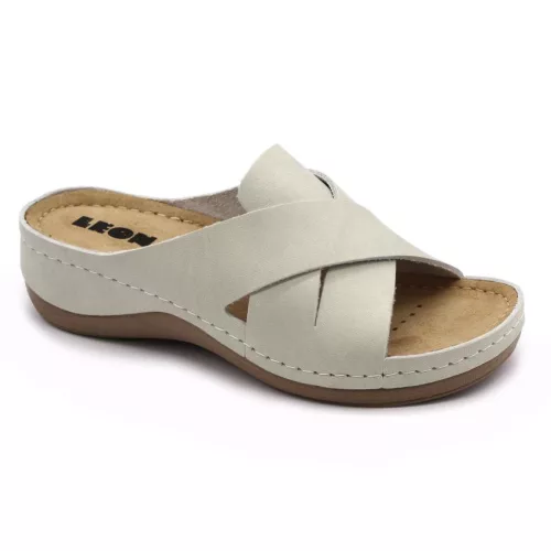 LEON Comfort női bőr papucs 932