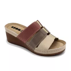 LEON Comfort női bőr papucs 1009