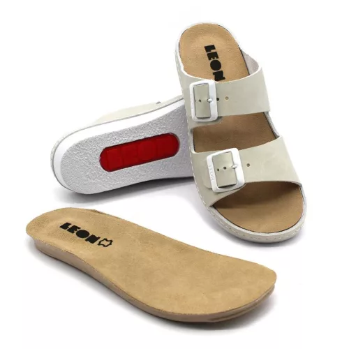 LEON Comfort női bőr papucs 5012