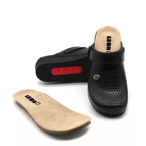 LEON Comfort női bőr klumpa 5002
