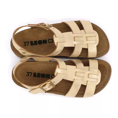 Leon Comfortstep 6300 arany női bőr szandál 36-41