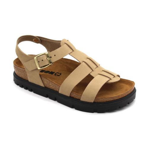 Leon Comfortstep 6300 bézs női bőr szandál 36-41