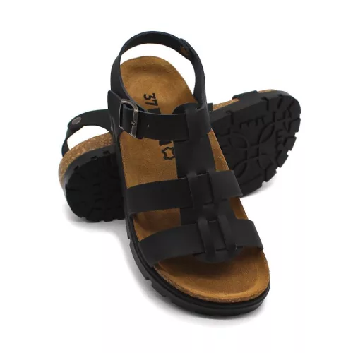Leon Comfortstep 6300 fekete női bőr szandál 36-40