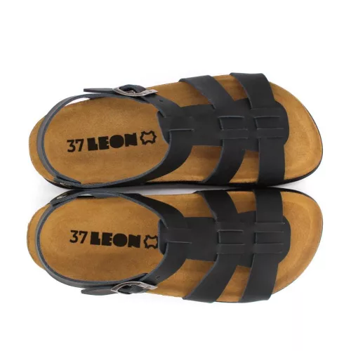 Leon Comfortstep 6300 fekete női bőr szandál 36-40