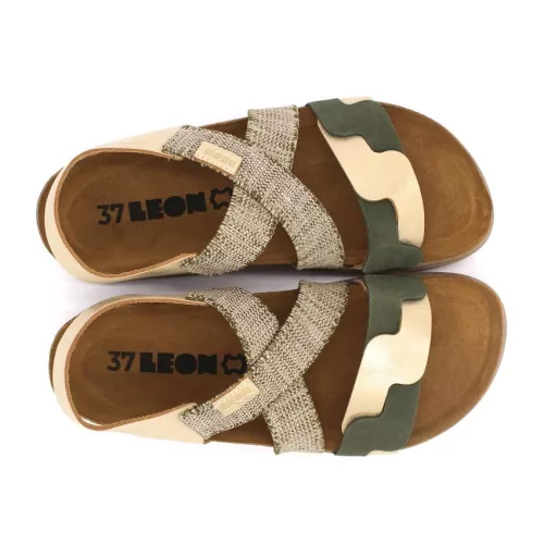 Leon Comfortstep 6301 arany női bőr szandál 36-41