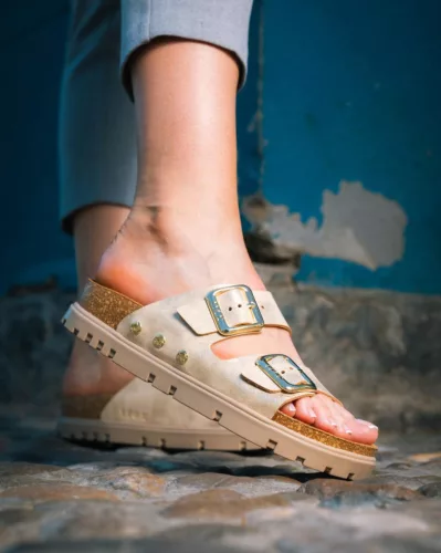 LEON Comfort női bőr papucs 6010
