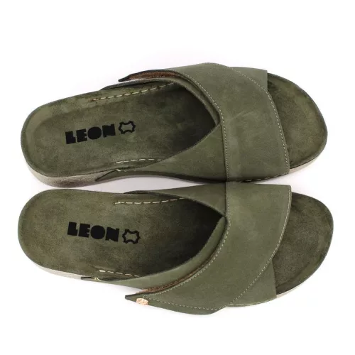 LEON Comfort női bőr papucs 510