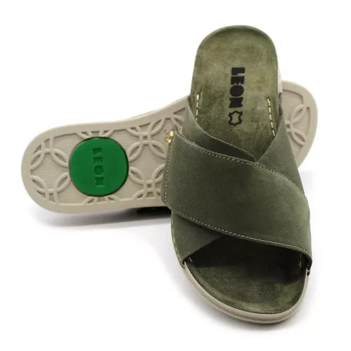 LEON Comfort női bőr papucs 510
