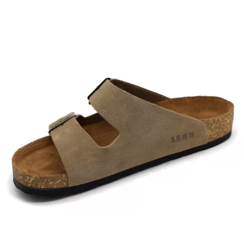 LEON Comfort férfi bőr papucs 4703
