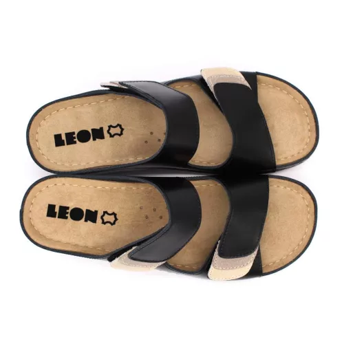 LEON Comfort női bőr papucs 904