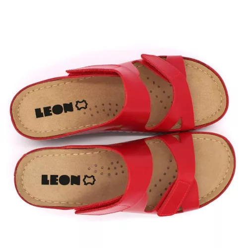 LEON Comfort női bőr papucs 906