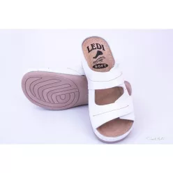 434-18 fehér női bőr papucs 2 tépőzáras 36-41