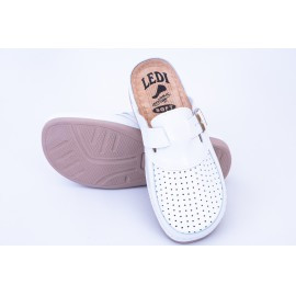 802/18 fehér férfi bőr klumpa csatos 41-46