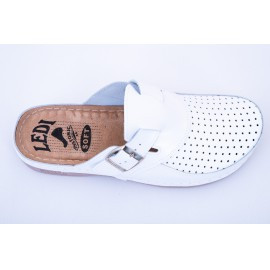 802/18 fehér férfi bőr klumpa csatos 41-46