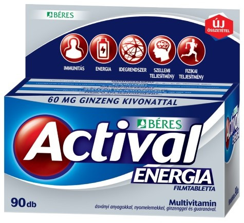 ACTIVAL ENERGIA GINZENG GUARANA filmtabletta 90x
